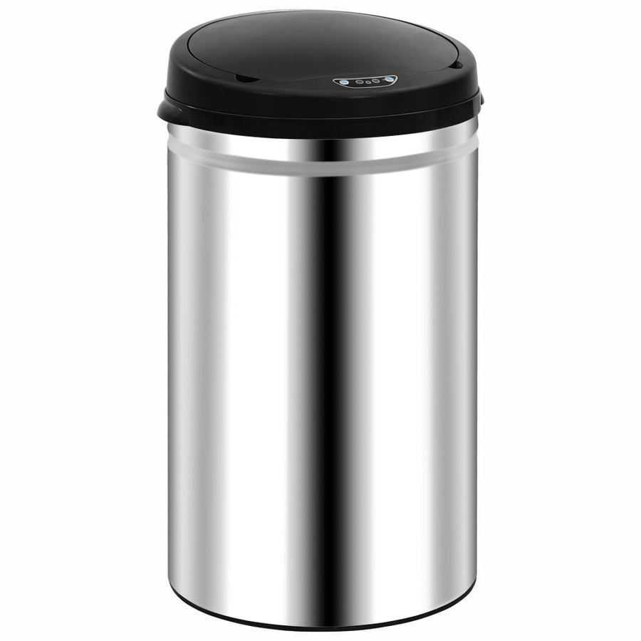 Prullenbak met automatische sensor 40 L roestvrij staal 40 l Zilver