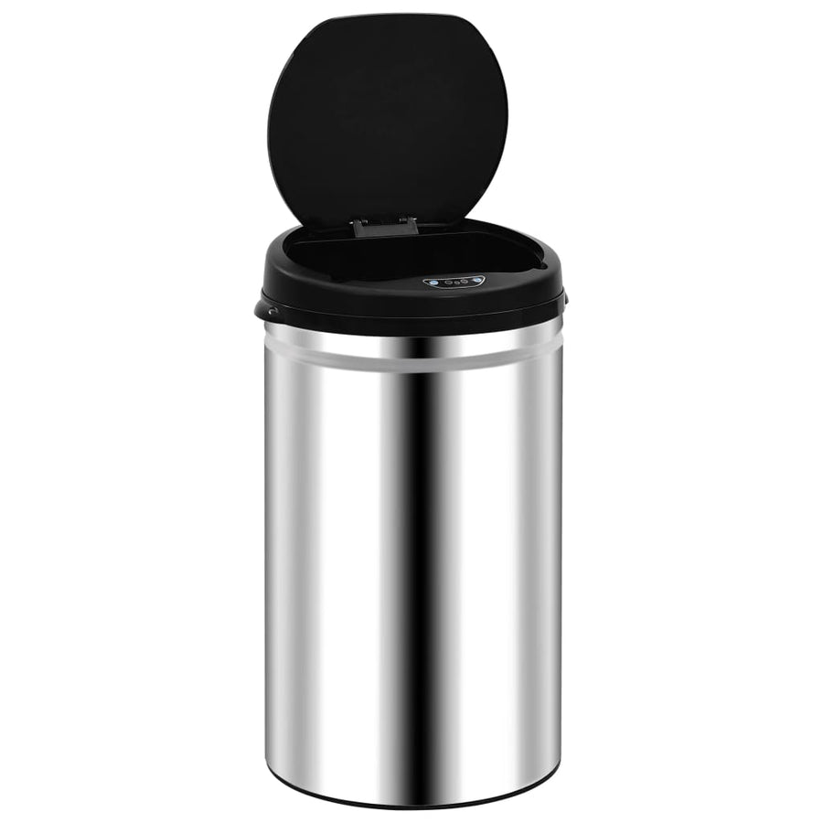 Prullenbak met automatische sensor 40 L roestvrij staal 40 l Zilver