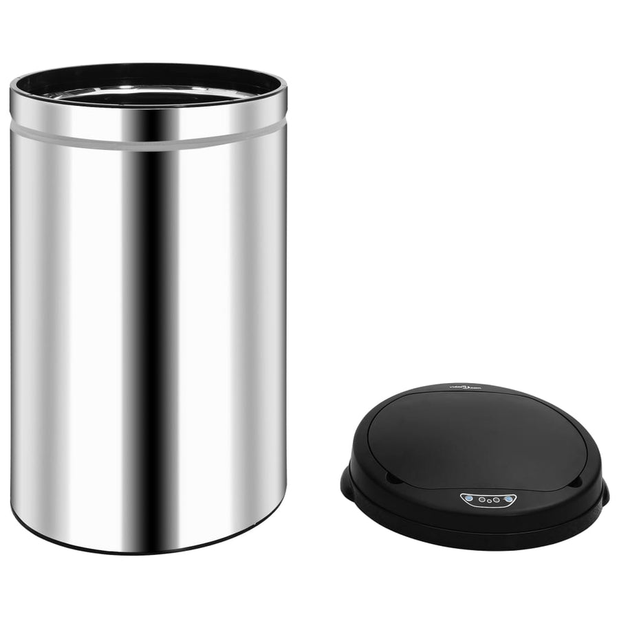 Prullenbak met automatische sensor 40 L roestvrij staal 40 l Zilver