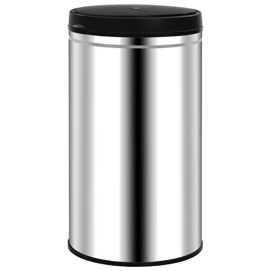 Prullenbak met automatische sensor 60 L roestvrij staal 60 l Zilver