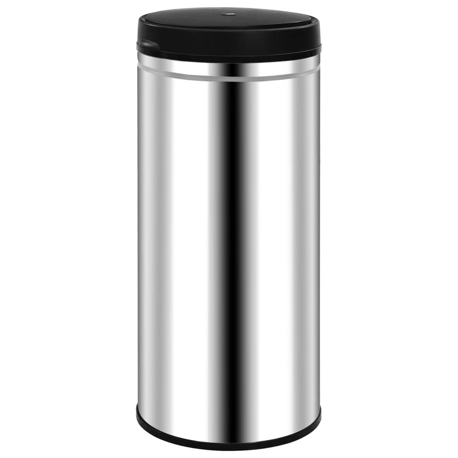 Prullenbak met automatische sensor 80 L roestvrij staal 80 l Zilver