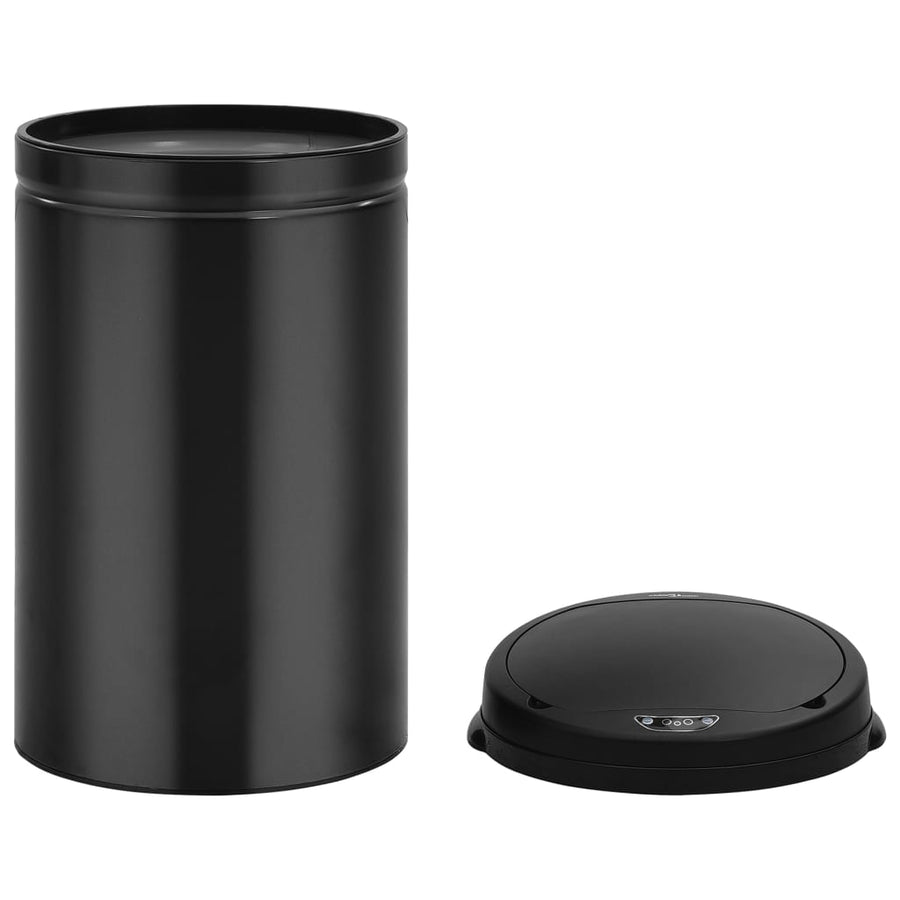 Prullenbak met automatische sensor 40 L koolstofstaal zwart 40 l Zwart