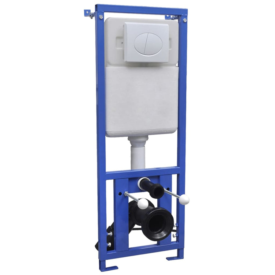 Hangend toilet randloos met verborgen stortbak keramiek wit Wit