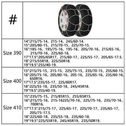 Sneeuwkettingen 16 Mm Suv 4X4 Maat 400 size 400