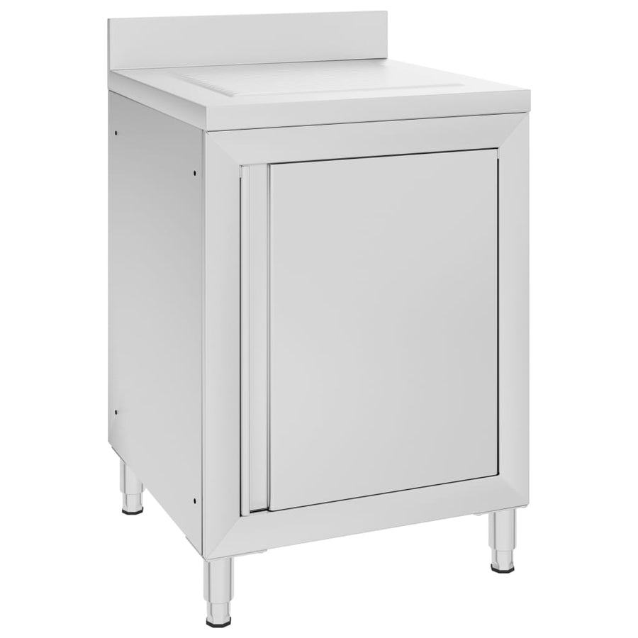 Keukenkast Met Afdruipplaat Commercieel Roestvrij Staal 60 x 60 x 96 cm (afdruipplaat)