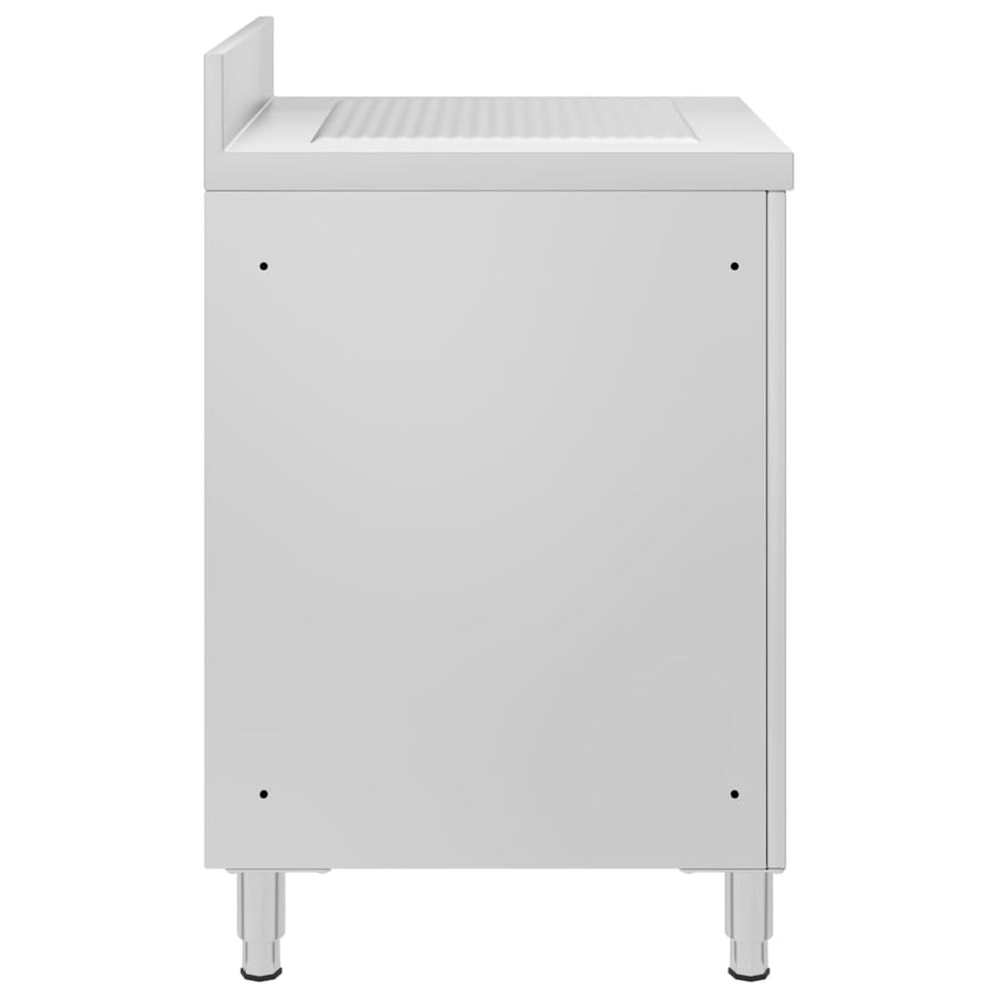 Keukenkast Met Afdruipplaat Commercieel Roestvrij Staal 60 x 60 x 96 cm (afdruipplaat)