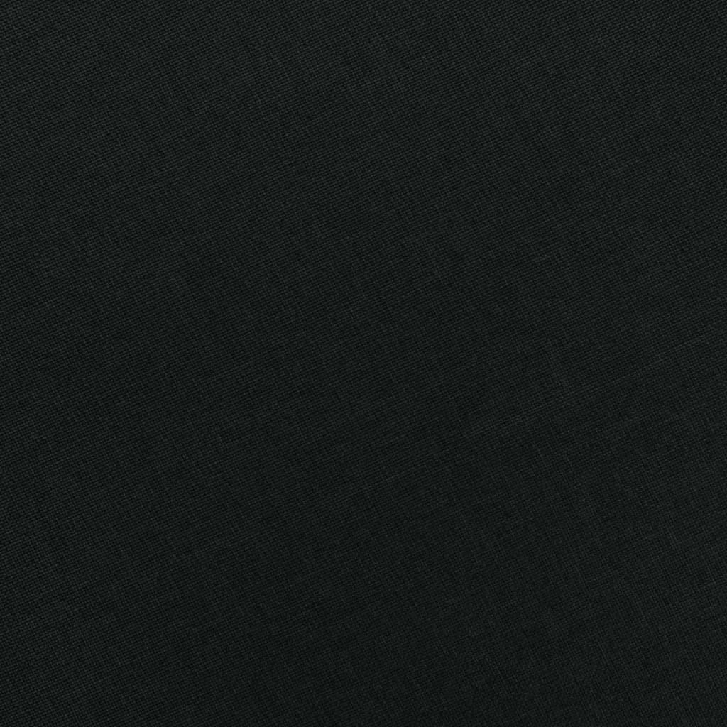 Fauteuil Met Voetenbankje Stof Zwart