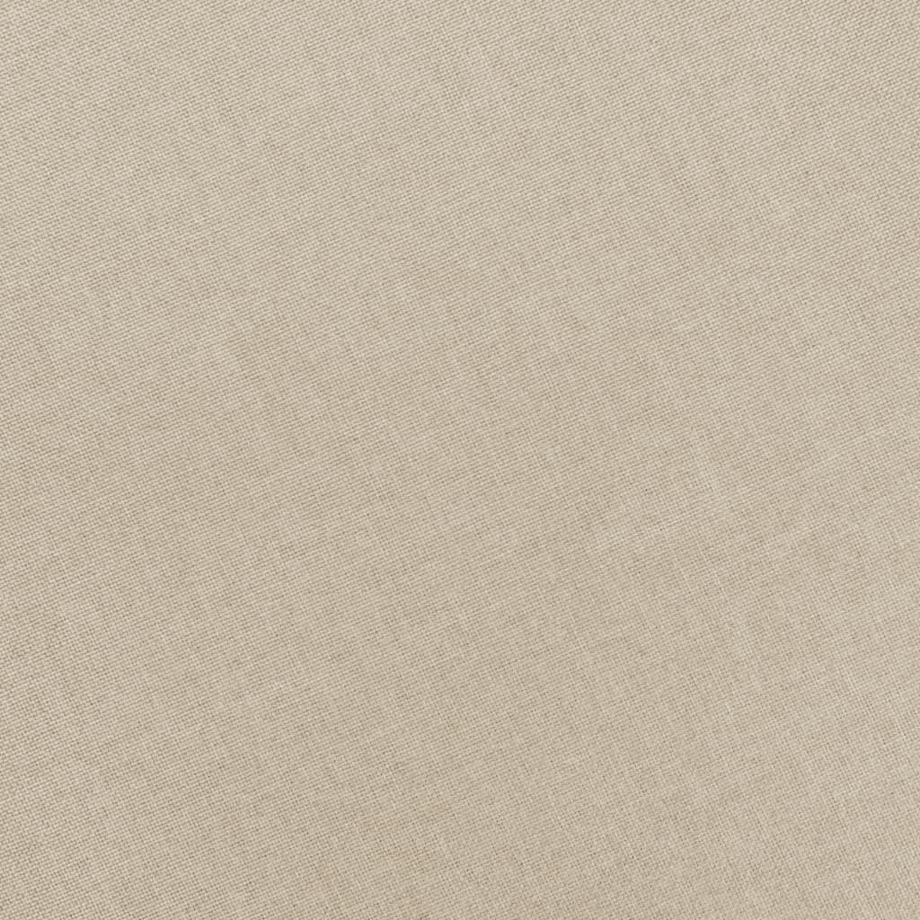 Fauteuil met voetenbankje stof crèmekleurig Crème