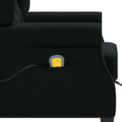 Massagestoel Met Voetenbankje Stof Zwart