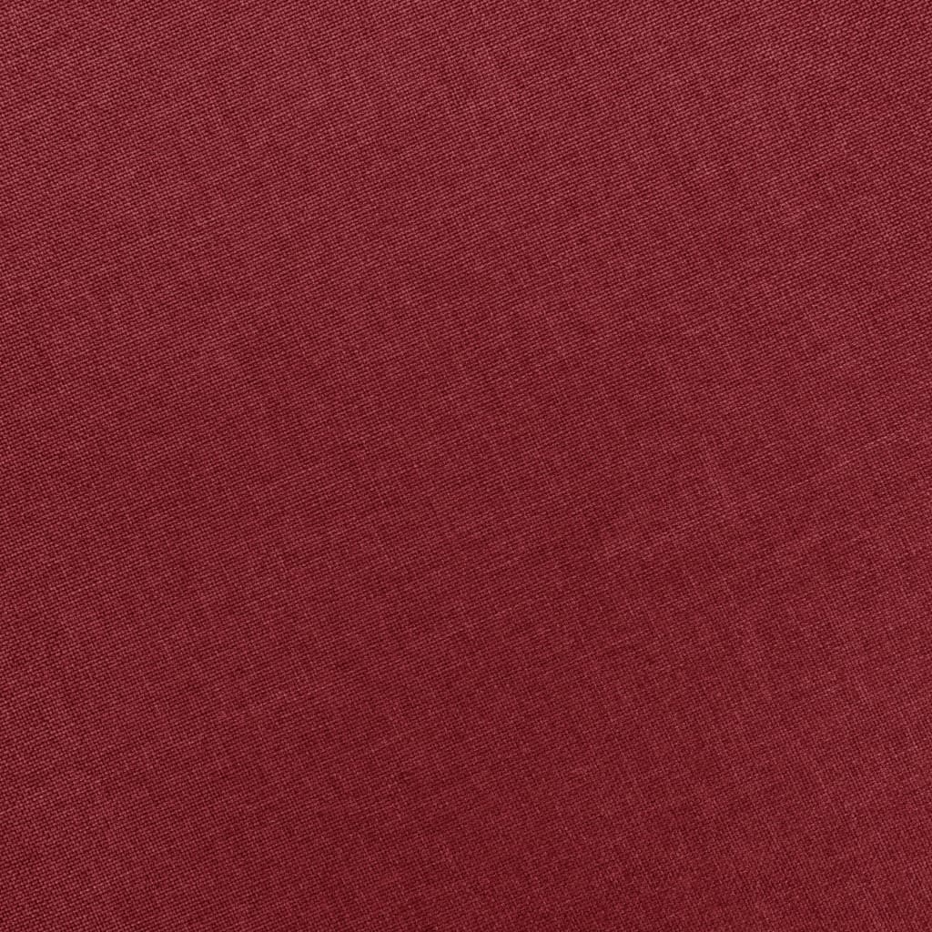 Massagestoel met voetenbankje stof wijnrood