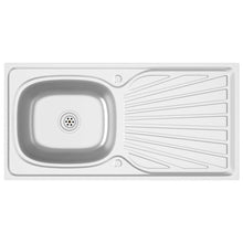 Gootsteen Met Afvoerset 1000X500X155 Mm Roestvrij Staal Zilver