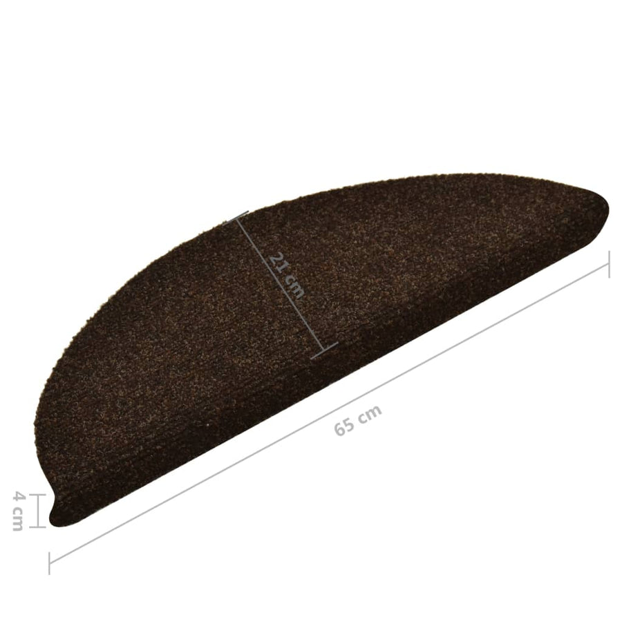 Trapmatten Zelfklevend Naaldvilt 15 65 x 21 x 4 cm Bruin