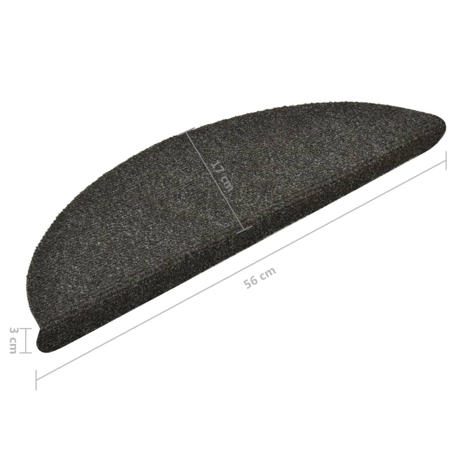Trapmatten Zelfklevend Naaldvilt 15 56 x 17 x 3 cm Antraciet