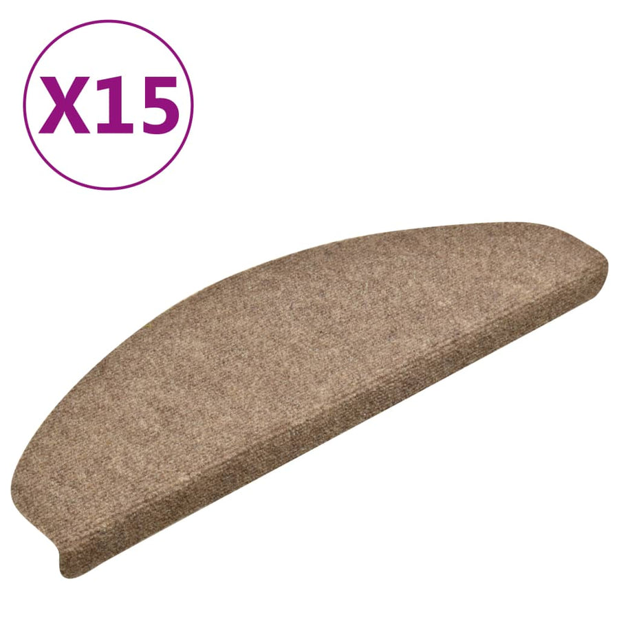 Trapmatten Zelfklevend Naaldvilt Kleurig 15 65 x 21 x 4 cm Crème