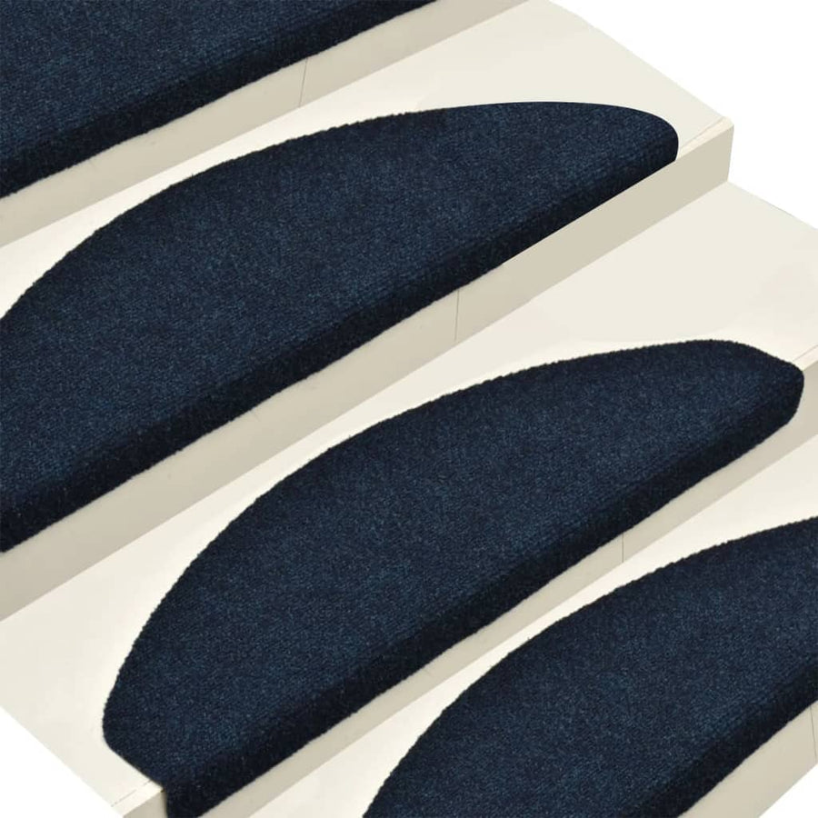 Trapmatten Zelfklevend Naaldvilt 15 56 x 17 x 3 cm Marineblauw