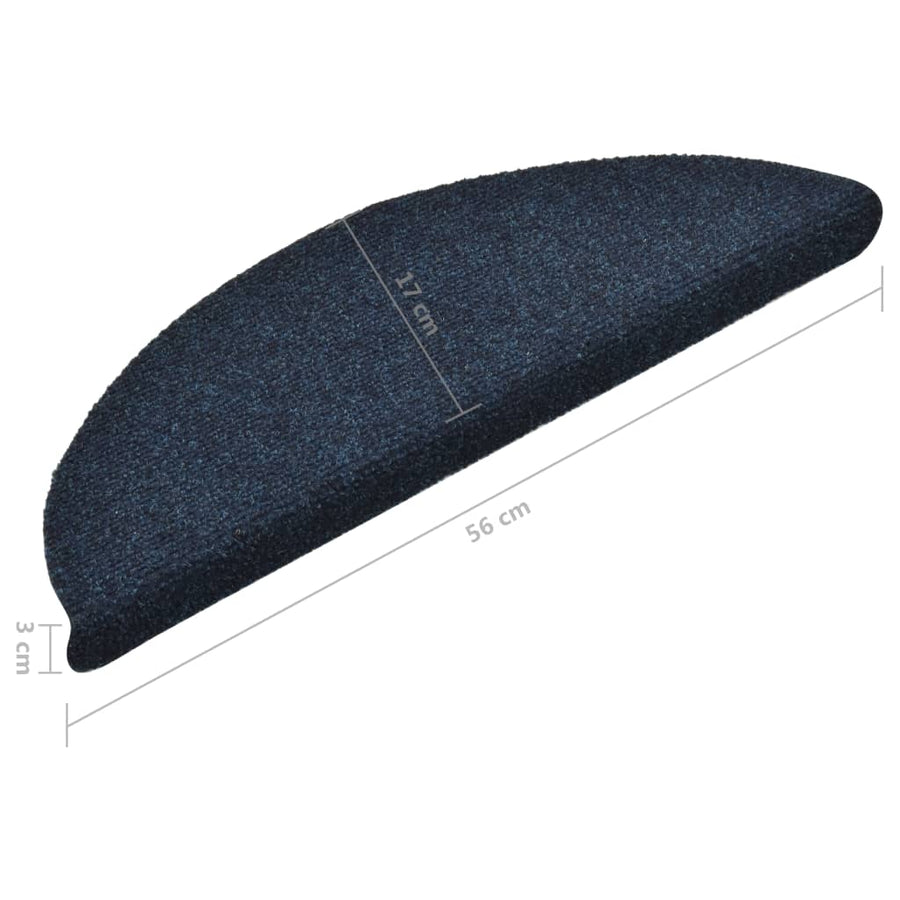 Trapmatten Zelfklevend Naaldvilt 15 56 x 17 x 3 cm Marineblauw