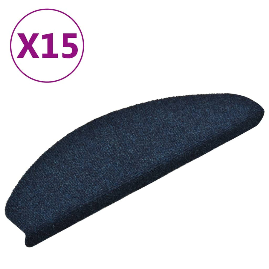 Trapmatten Zelfklevend Naaldvilt 15 65 x 21 x 4 cm Marineblauw