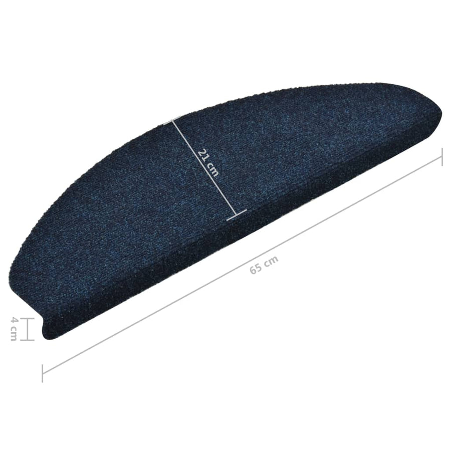 Trapmatten Zelfklevend Naaldvilt 15 65 x 21 x 4 cm Marineblauw