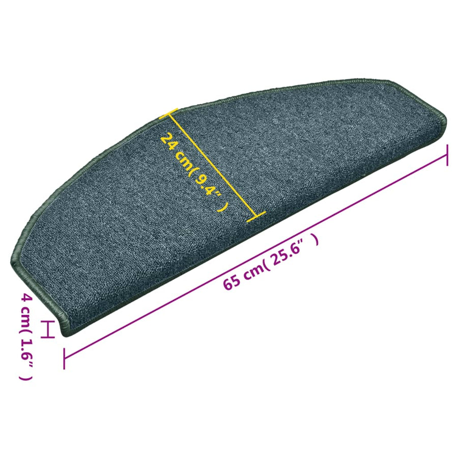 Trapmatten 15 st 65x24x4 cm donkergroen 15 65 x 24 x 4 cm Donkergroen