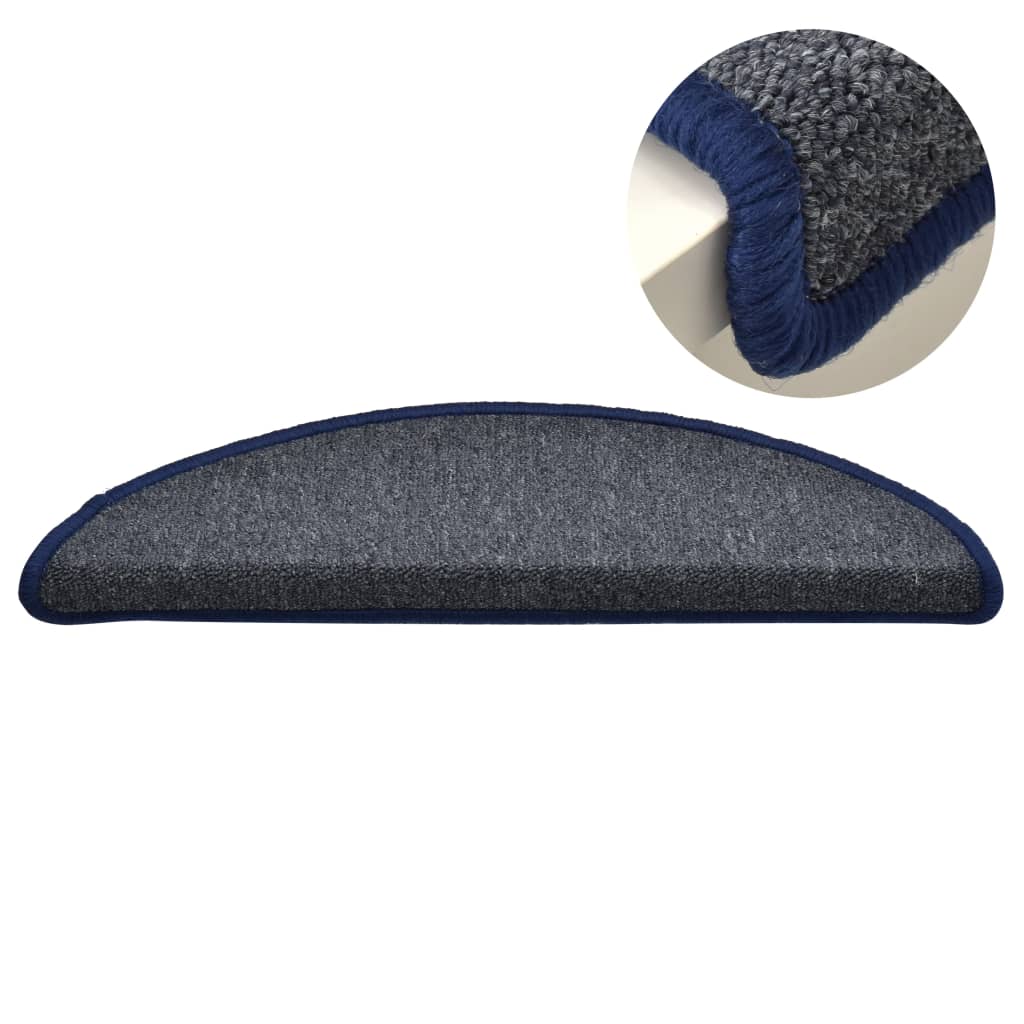 Trapmatten 15 St 56X17X3 Cm Donkergrijs En Blauw 56 x 17 x 3 cm dark grey and blue
