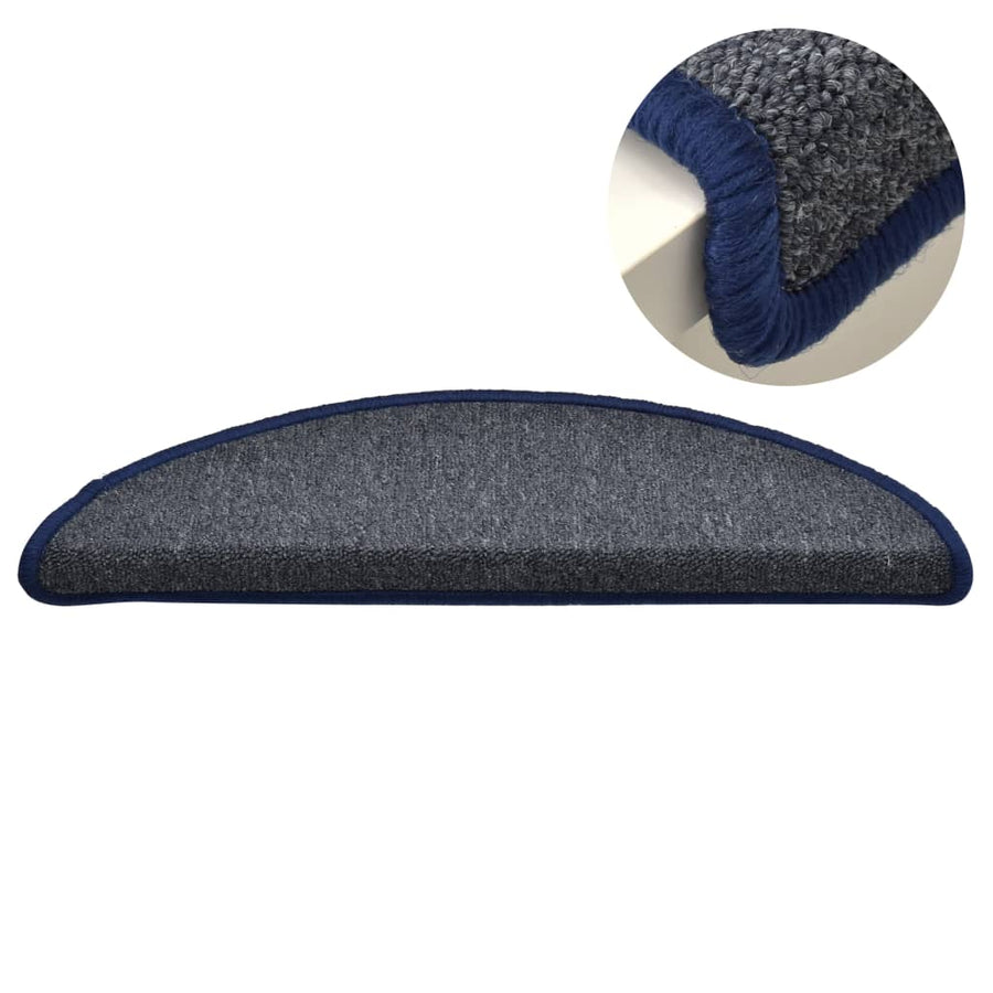 Trapmatten 15 St 56X17X3 Cm Donkergrijs En Blauw 56 x 17 x 3 cm dark grey and blue