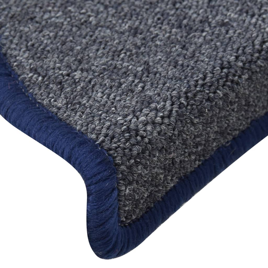 Trapmatten 15 St 56X17X3 Cm Donkergrijs En Blauw 56 x 17 x 3 cm dark grey and blue