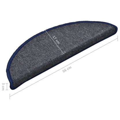 Trapmatten 15 St 56X17X3 Cm Donkergrijs En Blauw 56 x 17 x 3 cm dark grey and blue
