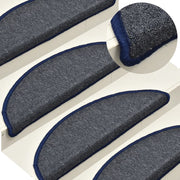 Trapmatten 15 st 56x17x3 cm donkergrijs blauw