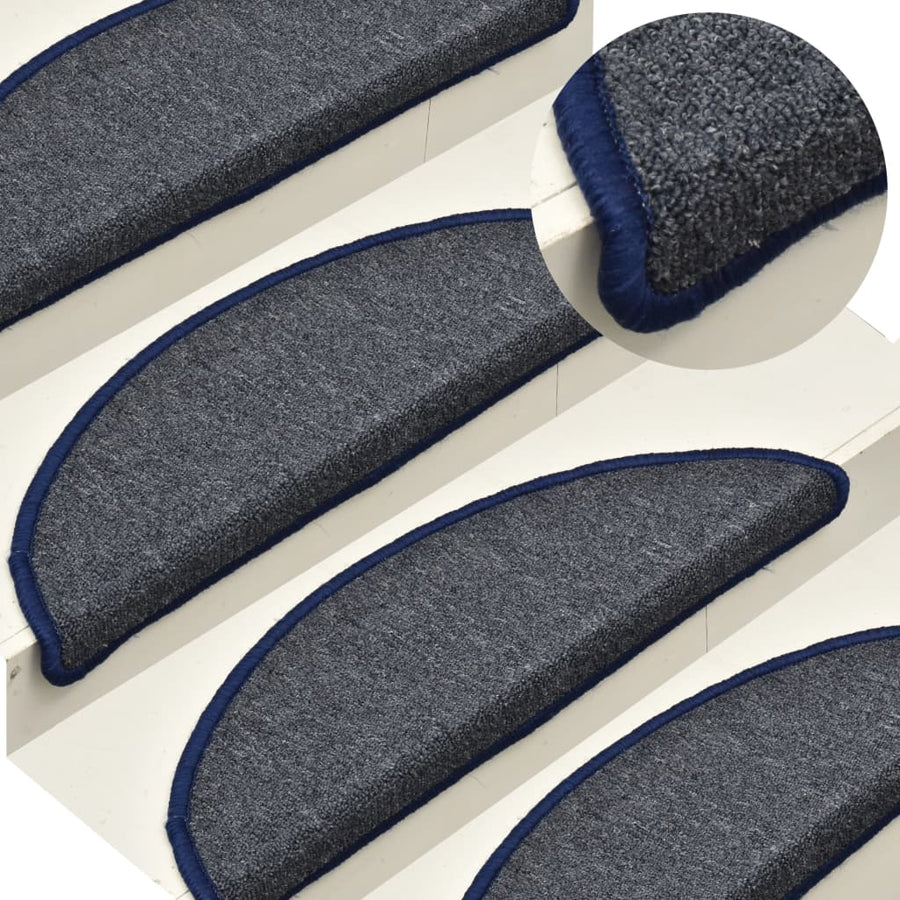 Trapmatten 15 St 56X17X3 Cm Donkergrijs En Blauw 56 x 17 x 3 cm dark grey and blue