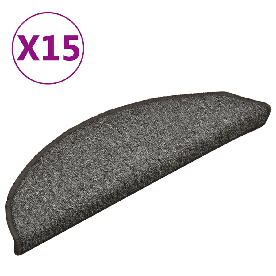 Trapmatten 15 st 56x17x3 cm donkergrijs 15 56 x 17 x 3 cm dark grey 1