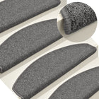 Stair mats 15 pcs 65x24x4 cm Dark Grey Half-round Large