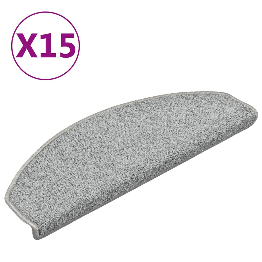 Trapmatten 15 st 65x24x4 cm lichtgrijs 15 65 x 24 x 4 cm light grey 1