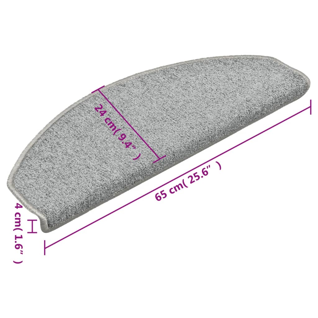 Trapmatten 15 st 65x24x4 cm lichtgrijs 15 65 x 24 x 4 cm light grey 1