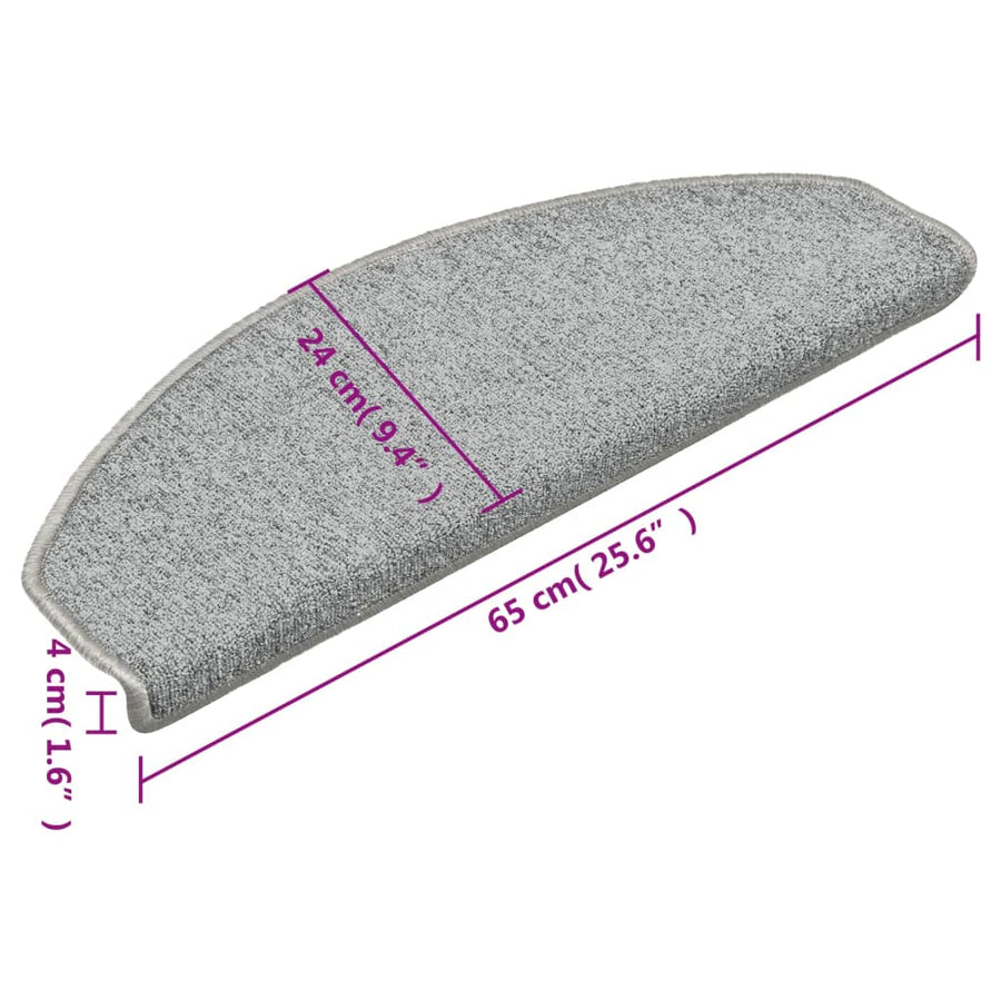 Trapmatten 15 st 65x24x4 cm lichtgrijs 15 65 x 24 x 4 cm light grey 1