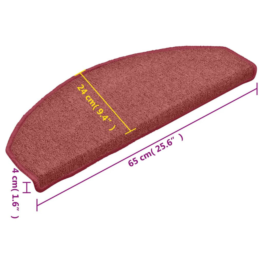 Trapmatten 15 st 65x24x4 cm rood 15 65 x 24 x 4 cm Rood