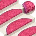 Trapmatten 15 st 56x17x3 cm Roze Halfrond