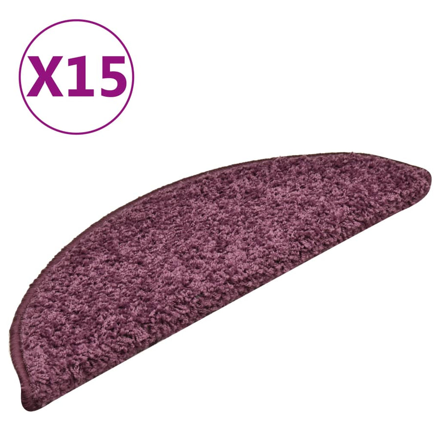 Trapmatten 15 St 56X17X3 Cm Donkerpaars 56 x 17 x 3 cm dark purple