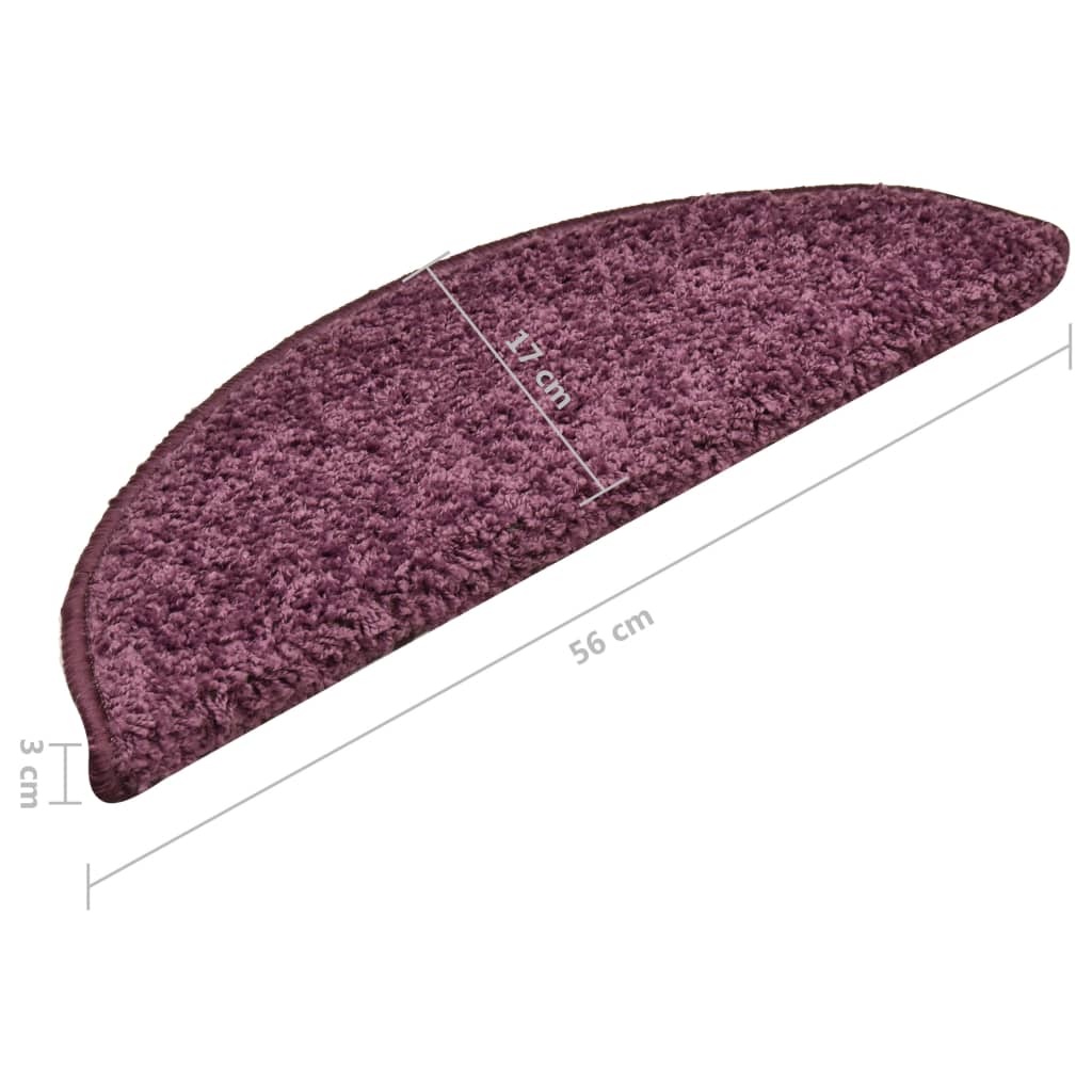 Trapmatten 15 St 56X17X3 Cm Donkerpaars 56 x 17 x 3 cm dark purple