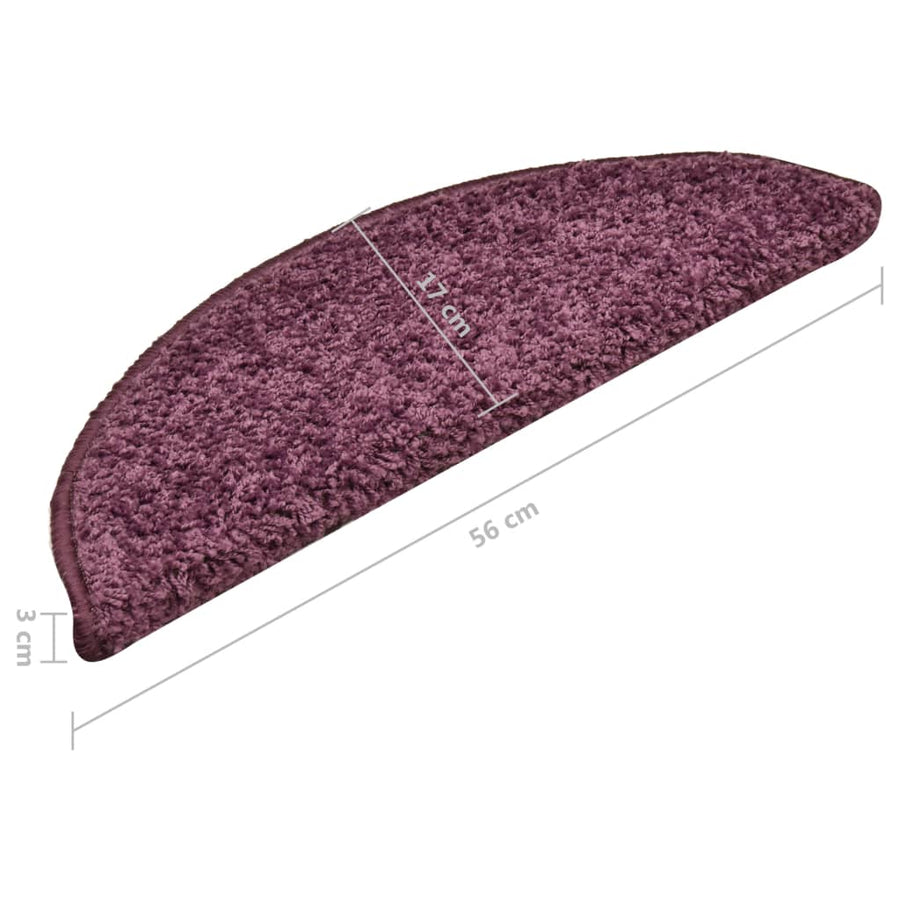 Trapmatten 15 St 56X17X3 Cm Donkerpaars 56 x 17 x 3 cm dark purple