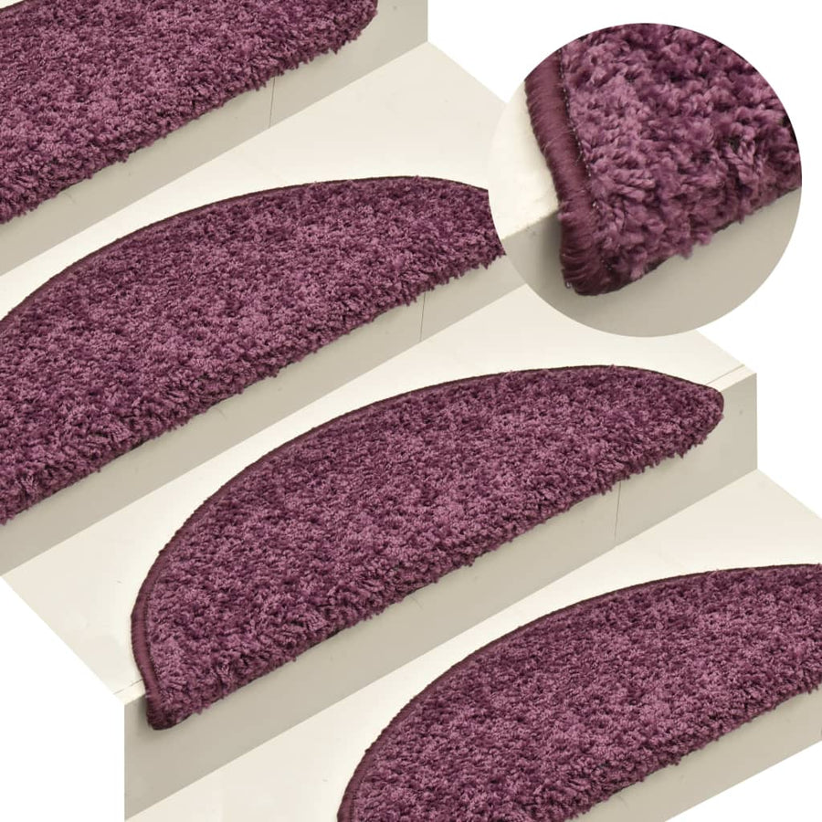Trapmatten 15 St 56X17X3 Cm Donkerpaars 56 x 17 x 3 cm dark purple
