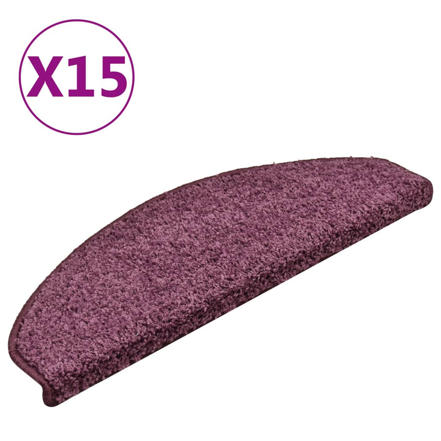 Trapmatten 15 St 65X21X4 Cm Donkerpaars 65 x 21 x 4 cm dark purple