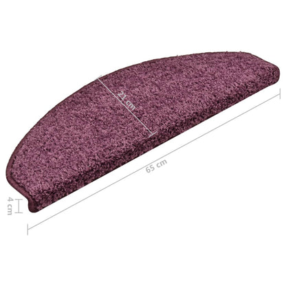 Trapmatten 15 St 65X21X4 Cm Donkerpaars 65 x 21 x 4 cm dark purple