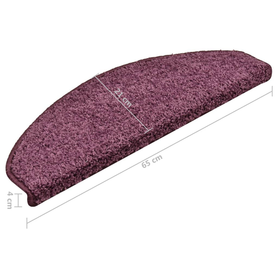 Trapmatten 15 St 65X21X4 Cm Donkerpaars 65 x 21 x 4 cm dark purple