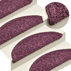Stair Mats 15 pcs 65x21x4 cm Dark Purple Semi-circular Large