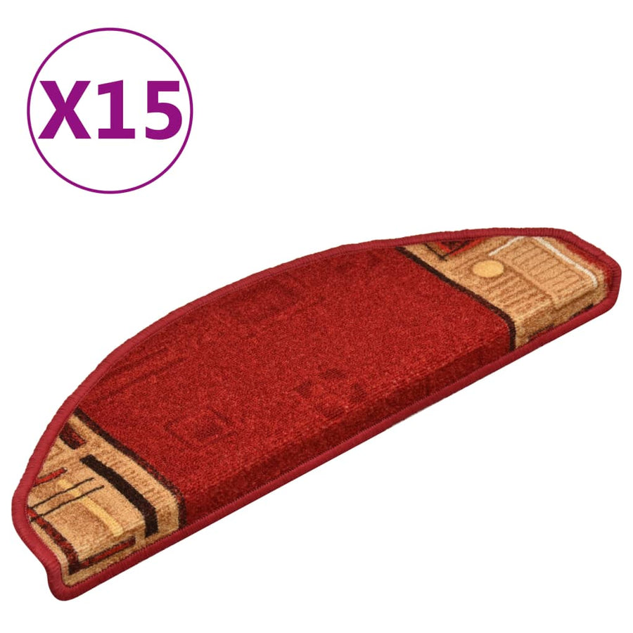 Trapmatten Zelfklevend 65X21X4 Cm Rood Halfrond