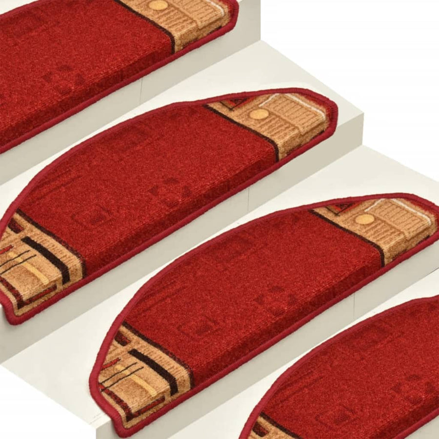 Trapmatten Zelfklevend 65X21X4 Cm Rood Halfrond