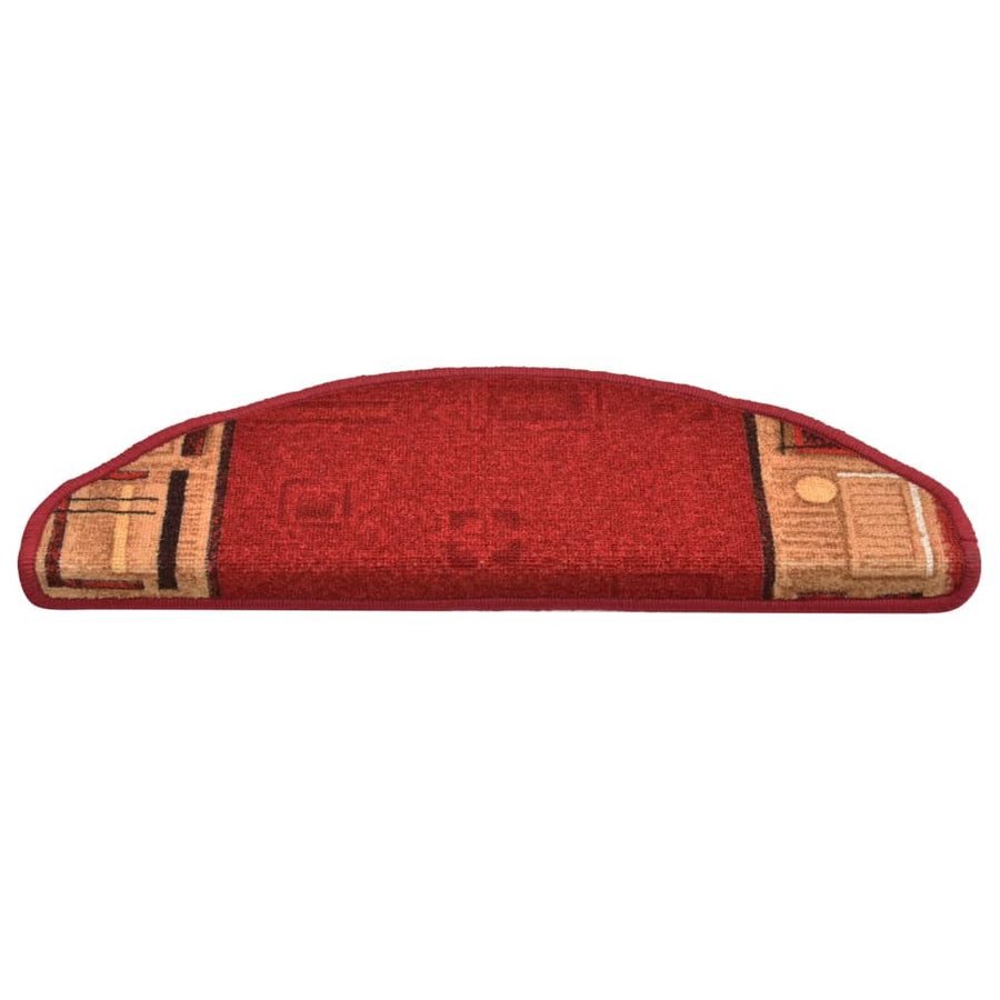 Trapmatten Zelfklevend 65X21X4 Cm Rood Halfrond