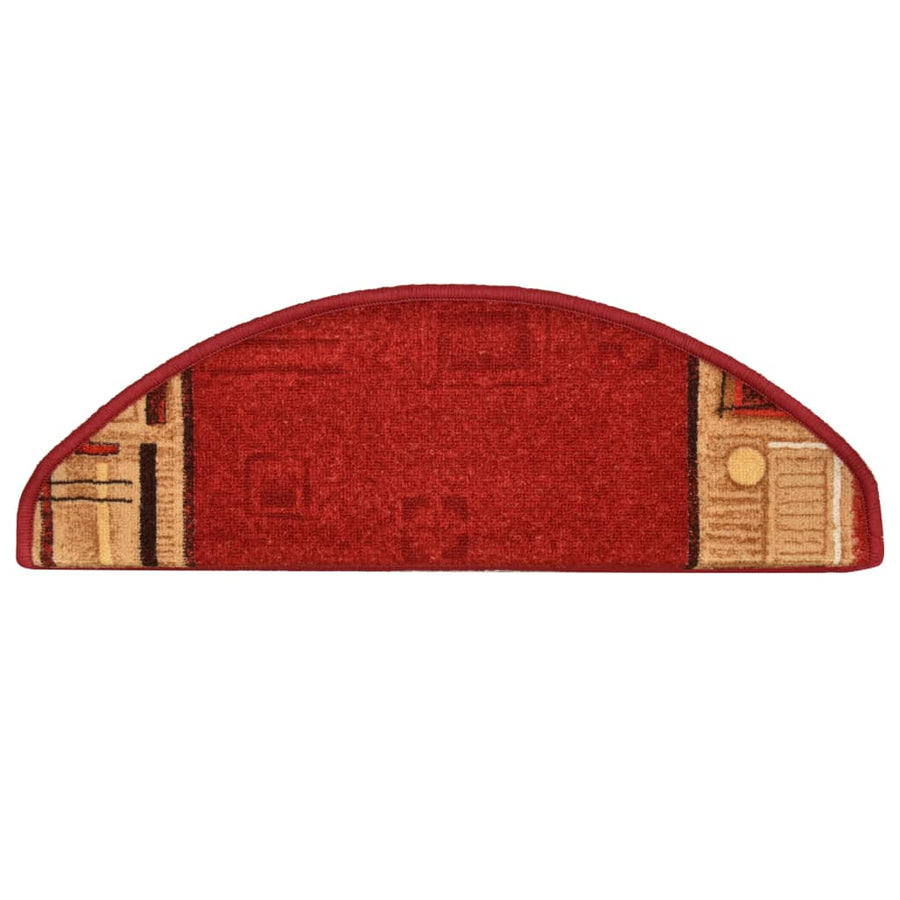 Trapmatten Zelfklevend 65X21X4 Cm Rood Halfrond