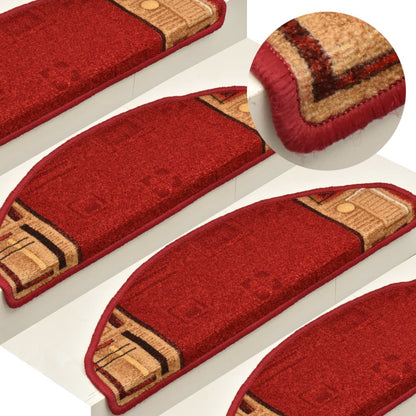 Trapmatten Zelfklevend 65X21X4 Cm Rood Halfrond