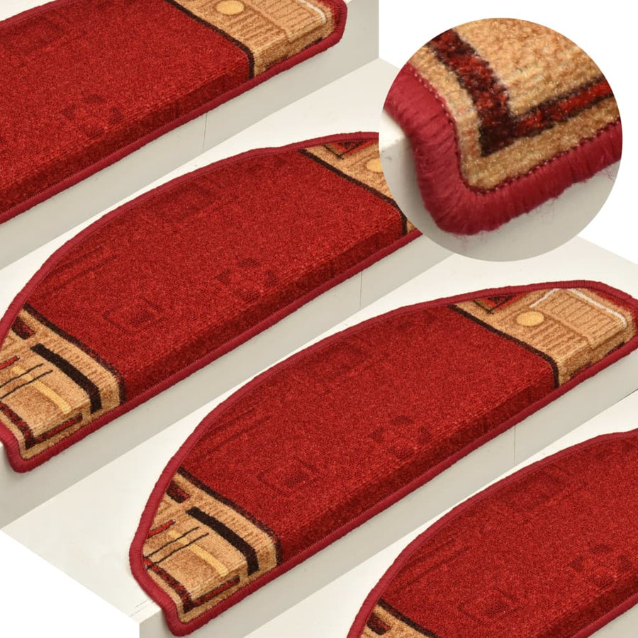Trapmatten Zelfklevend 65X21X4 Cm Rood Halfrond